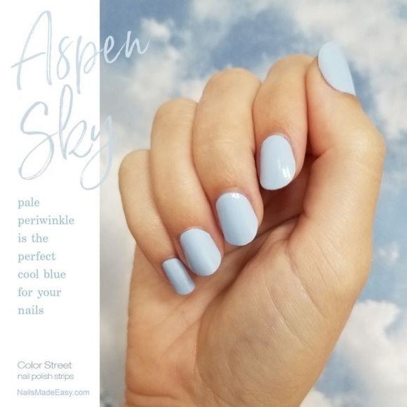Color Street Nail Polish Strips in shade Aspen Sky - Picture 4 of 4